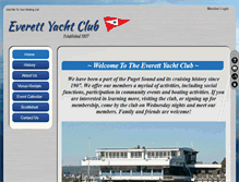 Tablet Screenshot of everettyachtclub.com